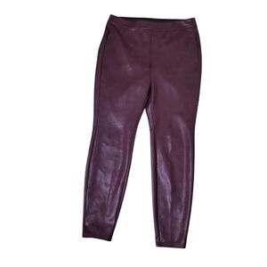 Lane Bryant Pull-On High Rise Ponte Legging Coated Maroon, 14/16